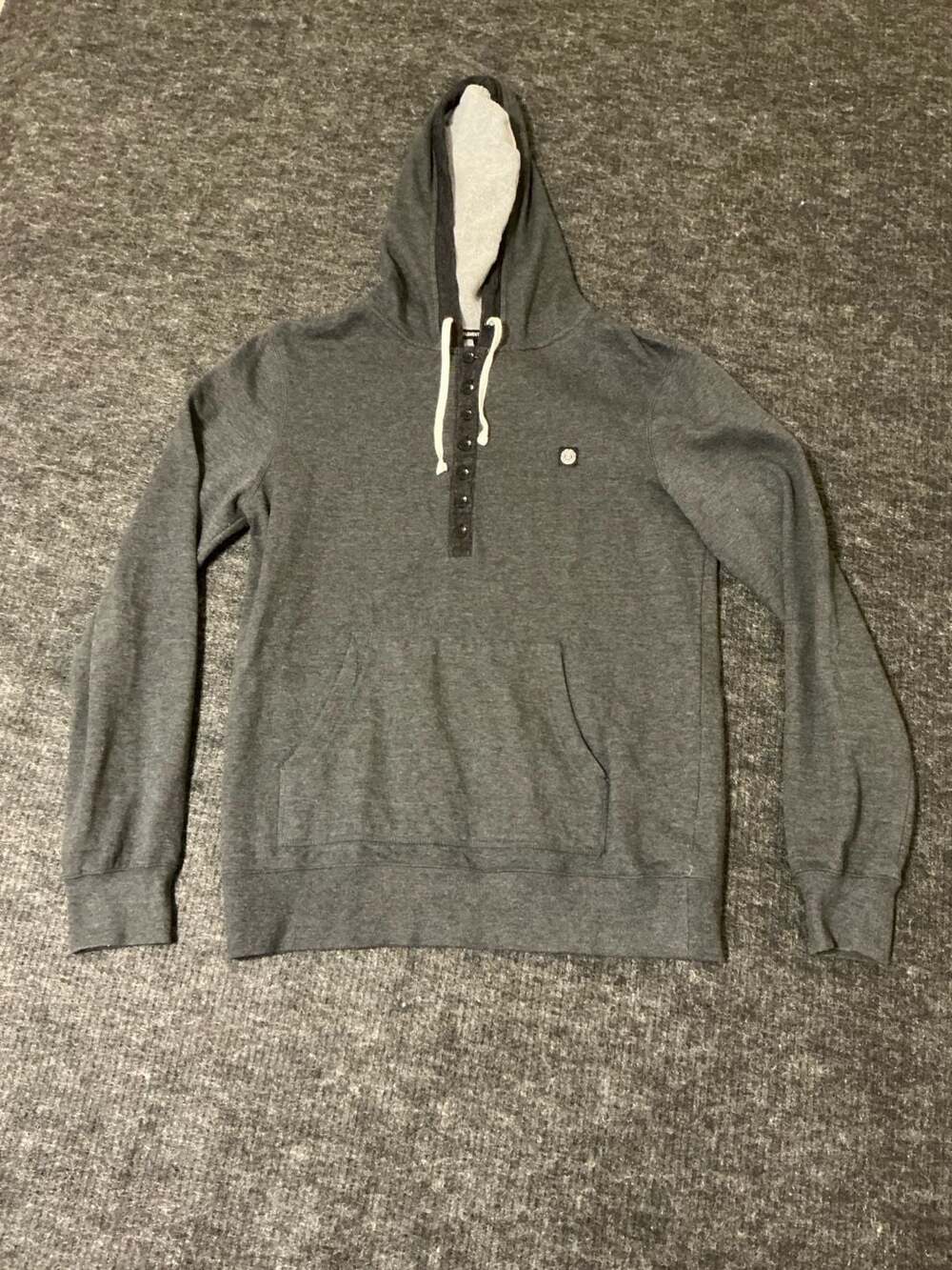 Element Henley Hoodie Sweatshirt Style Mens Size Large Color Gray